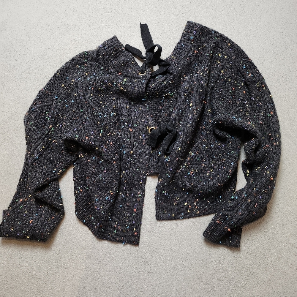 John + Jenn L Speckled Tie Back Sweater - Picture 5 of 13